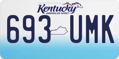 KY license plate 693UMK