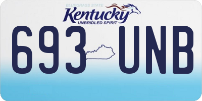 KY license plate 693UNB