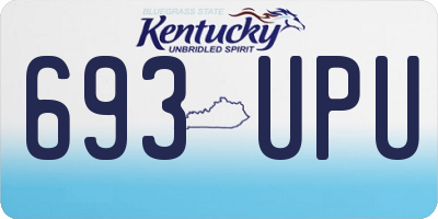 KY license plate 693UPU