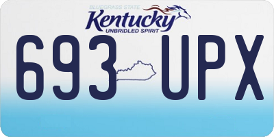 KY license plate 693UPX
