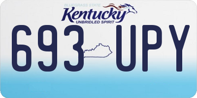 KY license plate 693UPY