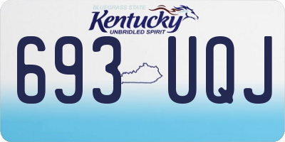 KY license plate 693UQJ