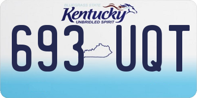KY license plate 693UQT
