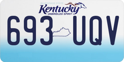 KY license plate 693UQV