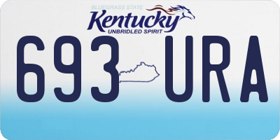 KY license plate 693URA