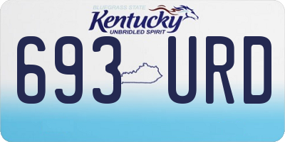 KY license plate 693URD