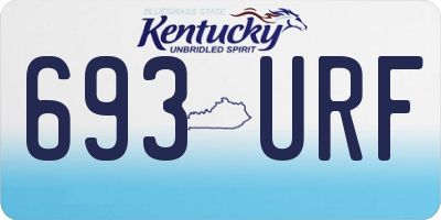 KY license plate 693URF