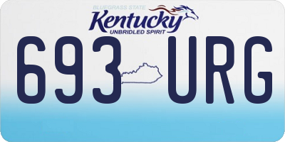 KY license plate 693URG