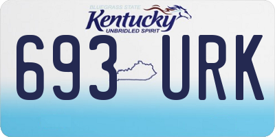 KY license plate 693URK