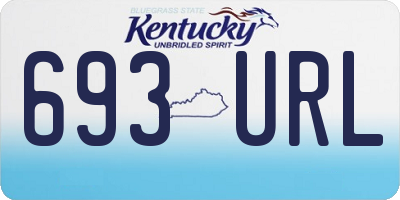 KY license plate 693URL