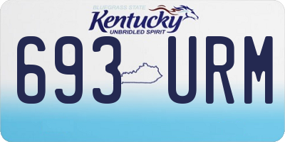 KY license plate 693URM