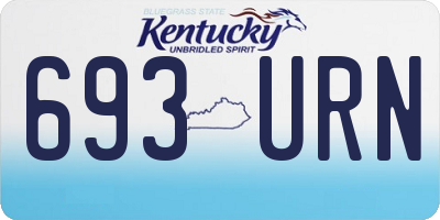 KY license plate 693URN