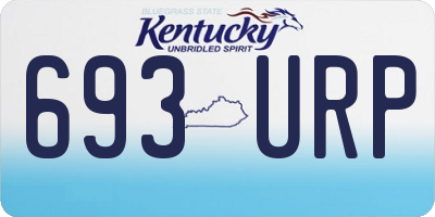 KY license plate 693URP