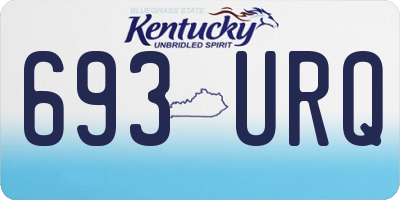 KY license plate 693URQ