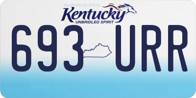 KY license plate 693URR