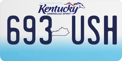 KY license plate 693USH