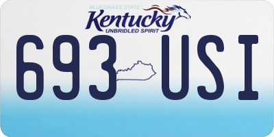 KY license plate 693USI
