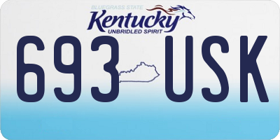 KY license plate 693USK