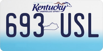 KY license plate 693USL