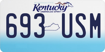 KY license plate 693USM