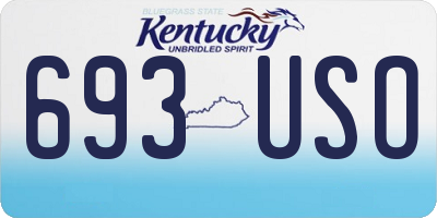 KY license plate 693USO