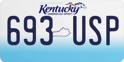 KY license plate 693USP