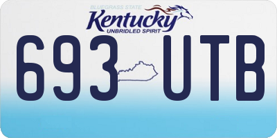 KY license plate 693UTB