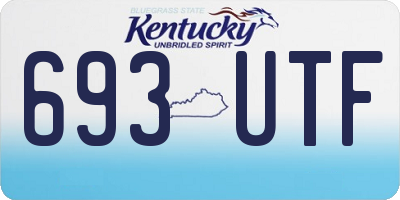 KY license plate 693UTF