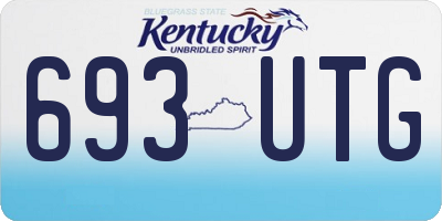 KY license plate 693UTG