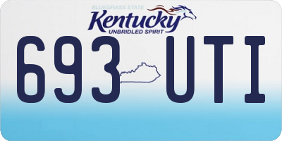 KY license plate 693UTI