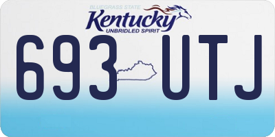KY license plate 693UTJ