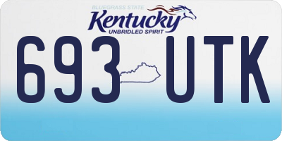 KY license plate 693UTK