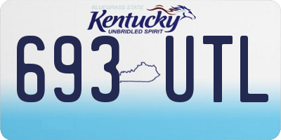 KY license plate 693UTL