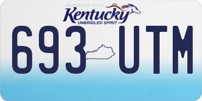 KY license plate 693UTM