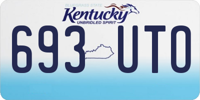 KY license plate 693UTO
