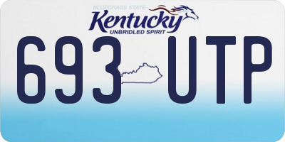 KY license plate 693UTP