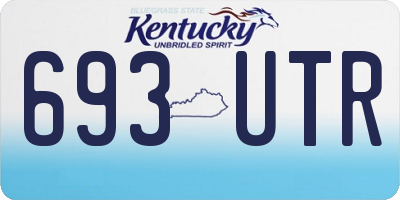 KY license plate 693UTR