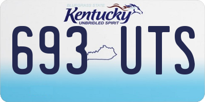 KY license plate 693UTS