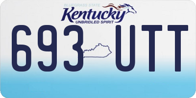 KY license plate 693UTT