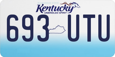 KY license plate 693UTU