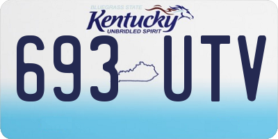 KY license plate 693UTV