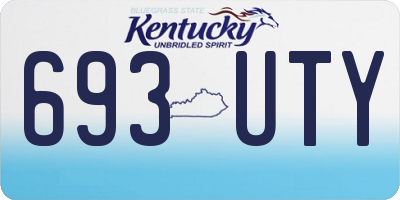 KY license plate 693UTY