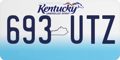 KY license plate 693UTZ