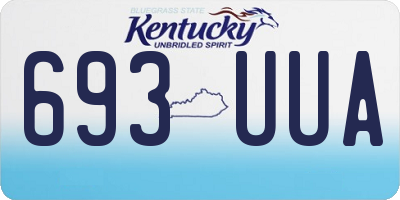 KY license plate 693UUA