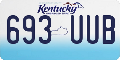 KY license plate 693UUB