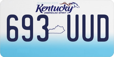 KY license plate 693UUD