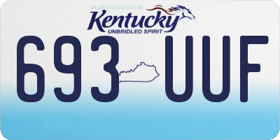 KY license plate 693UUF