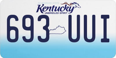 KY license plate 693UUI