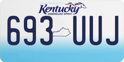 KY license plate 693UUJ