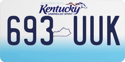 KY license plate 693UUK